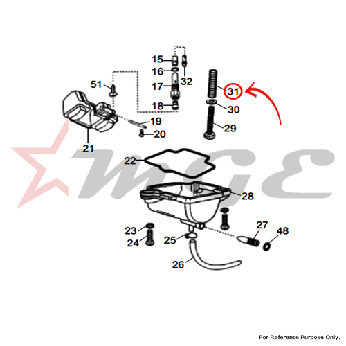 Spring, Idle Adjuster Screw For Royal Enfield - Reference Part Number - #500855