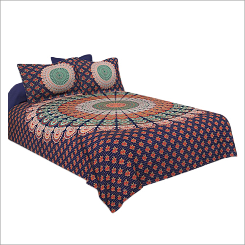 Fancy Double Bed Sheet Set - 100% Cotton, Double Size, Multicolor Printed | Washable, Ideal for Home and Hotel Decor