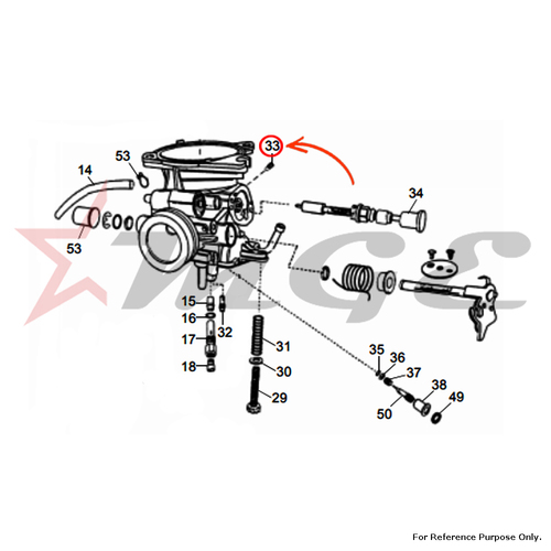 As Per Photo Pilot Air Jet (Id 1.6 Thread Type) For Royal Enfield - Reference Part Number - #500867