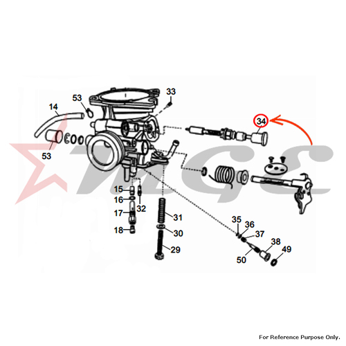 Plunger Assembly Choke - BS 26 For Royal Enfield - Reference Part Number - #500849