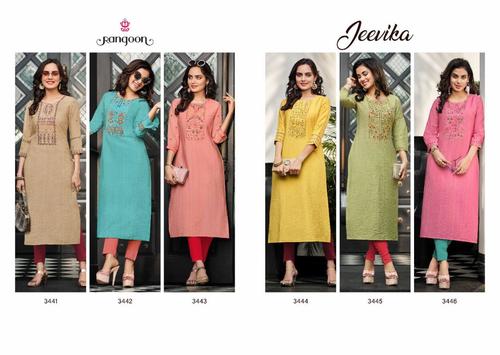 Dry Cleaning Embroidered Kurtis