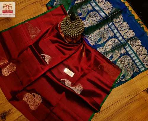 Marron Colour Pure Silk Handloom