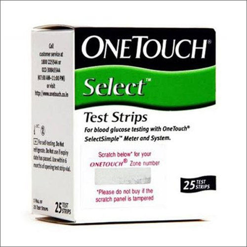 Manual Onetouch Select Blood Glucose Test  25 Strip