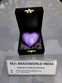 red paw on heart hand painted cremation urn