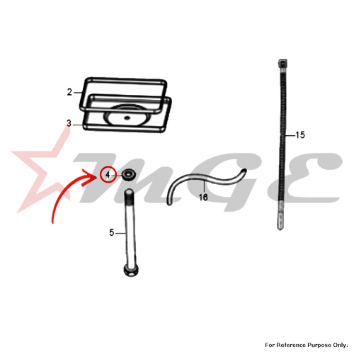 Washer For Royal Enfield - Reference Part Number - #586032/A, #141061/1