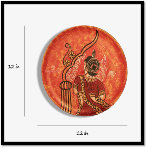 Back Face Lady Wooden Home Decorative Wall Plate