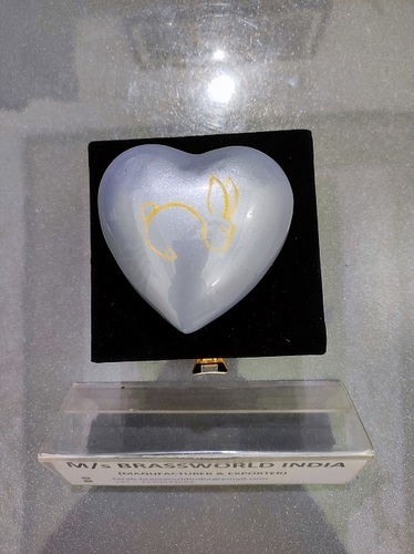 aluminum rabbit hand painted heart keepsake pet cremation urn funeral supplies