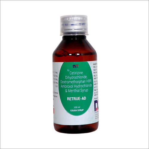 100 ML Cetirizine Dihydrochloride HBR Ambroxol Hydrochloride And Menthol Syrup