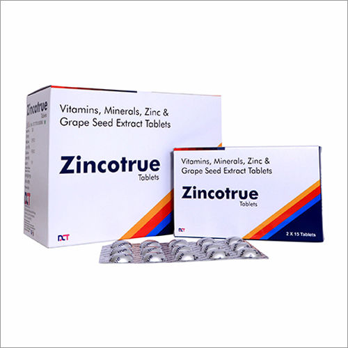 Vitamins Minerals Zinc And Grape Seed Extract Tablets Dry Place