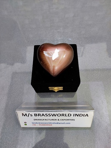 brown heart two pet heart cremation urn