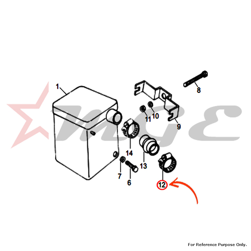 Hose Clip For Royal Enfield - Reference Part Number - #500711/A