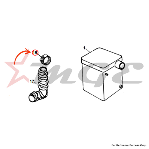 Hose Clip For Royal Enfield - Reference Part Number - #142179