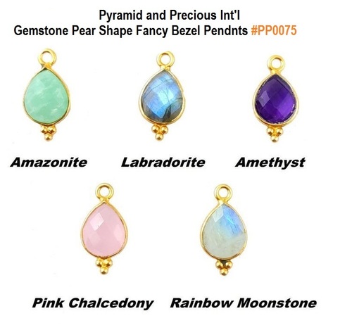 Gemstone Pendant, Pear Shape Pendant, Gold Vermeil Bezel Pendant, Gemstone Fancy Pendant.