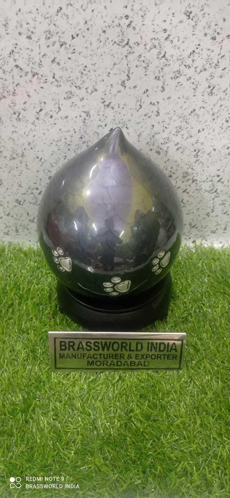 grey silver pet paw engraved pet cremation urn
