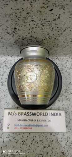 golden etched brass cremation urn funeral supplies