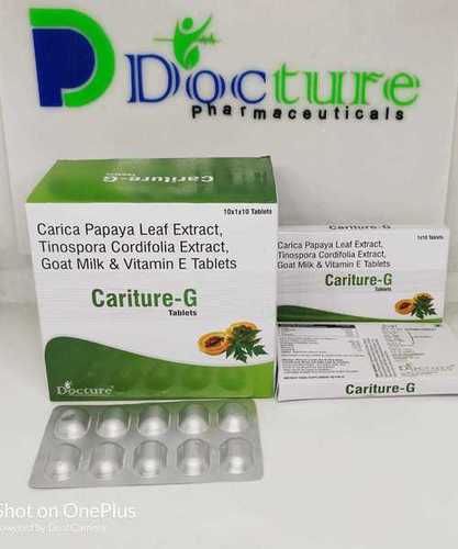 Carica Papaya Leaf Extract Tinospora Cordifolia Extract Goat Milk And Vitamin E Tablets By DOCTURE PHARMACEUTICALS