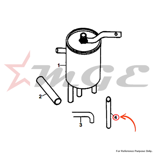 Breather Pipe Chain Case For Royal Enfield - Reference Part Number - #146172/C, #146172/B