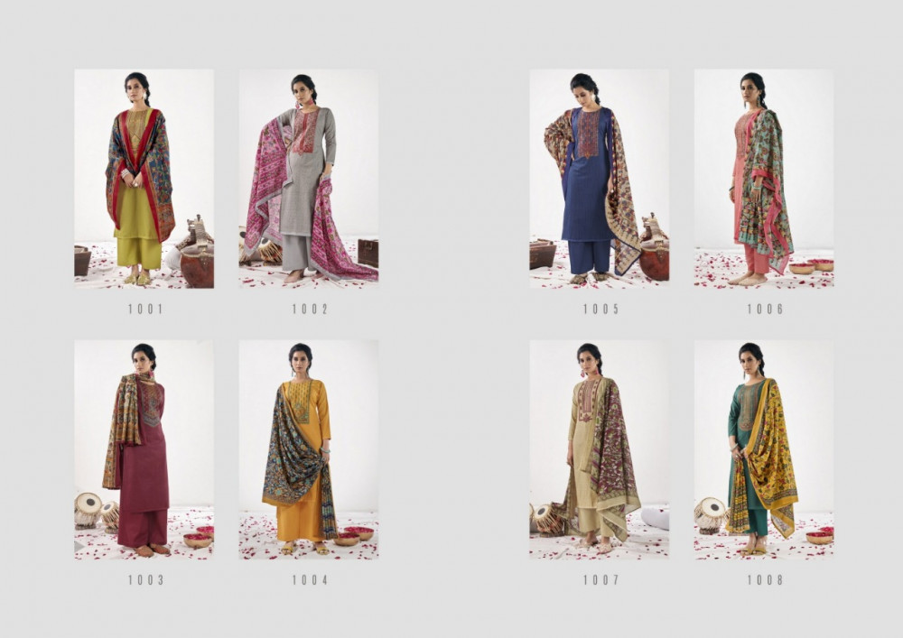 Yashika Trends Taanya Heavy Cambric Neck Work With Mul Mul Dupatta Suits Catalog