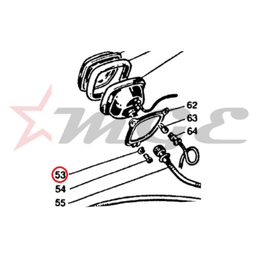 Lambretta GP 150/125/200 - Speedometer Retaining Ring Spring Washer - Reference Part Number - #83100003