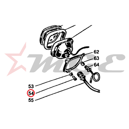 Lambretta GP 150/125/200 - Speedometer Retaining Ring Screw - Reference Part Number - #22087004