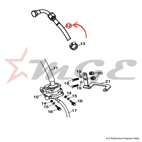 Braided Hose For Royal Enfield - Reference Part Number - #510189/G, #510189/F
