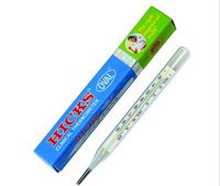 Hicks Oval Thermometer - Glass, 10 Cm X 1 Cm Size, Clear Color | Clinical Thermometer For Armpit Use, Dual Temperature Display (celsius & Fahrenheit), Easy To Read, Accurate To 0.1â°c