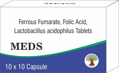 Ferrous Fumarate, Folic Acid, Lactobacillus acidophilus Tablet