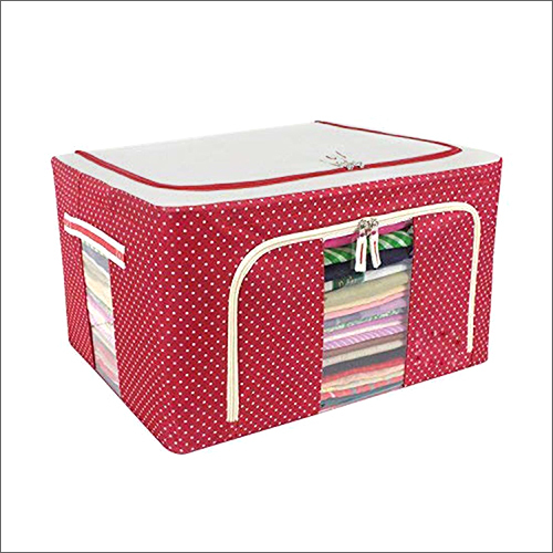 Pink 66 Ltr Foldable Cloth Storage Boxes Organizer