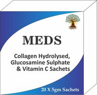 Collagen Hydrolyzed, Glucosamine Sulphate & Vitamin C Sachet