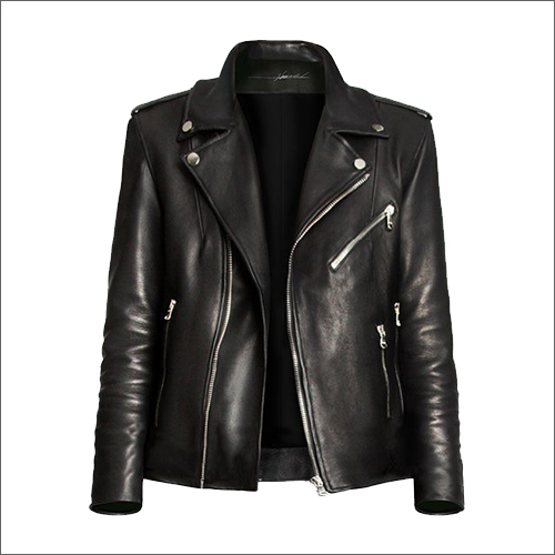 Ladies Black Leather Jacket By B.S. EXPORTS