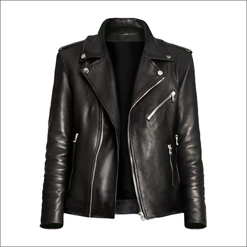 Ladies Black Leather Jacket