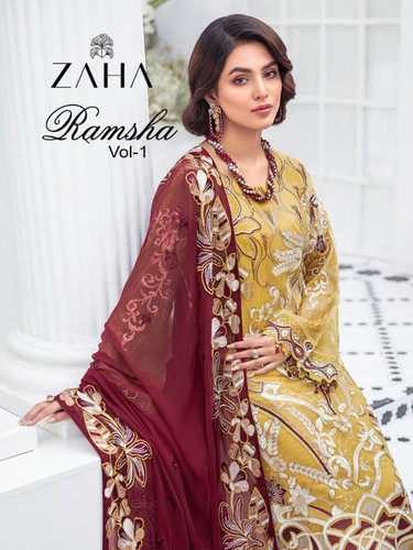 Zaha Ramsha Vol-2 Georgette With Heavy Work Pakistani Suits Catalog