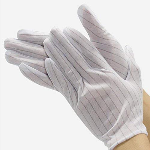 White Both Side Line ESD Gloves