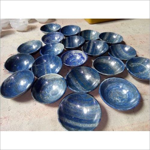 Blue And White Lapis Lazuli Gemstone Bowl