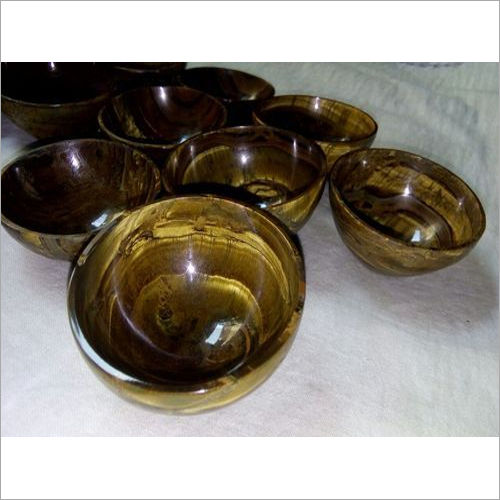 Hand Carved Tiger Eye Stone Bowl