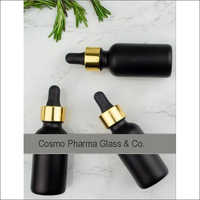 Perfume Frosted Glass Bottle - 30ml Round Glass, Black Or White Coating, Glass Dropper Cap, 18mm Neck Size, Gold/silver/black Dropper Options