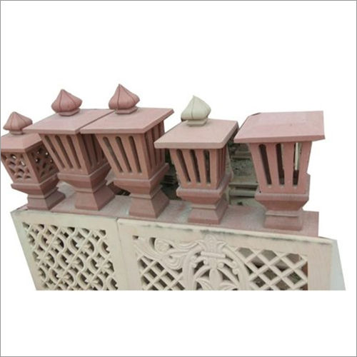 Red Stone Gate Lamp