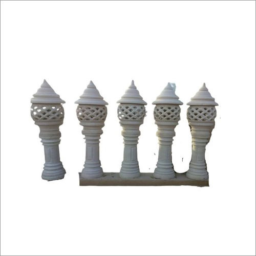 White Marble Stone Piller Lamp