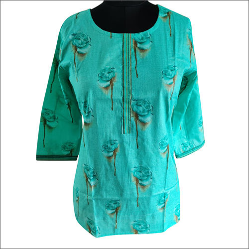 Washable Ladies Cotton Sky Top