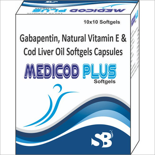 Gabapentin, Natural Vitamin E And Cod Liver Oil Softgel Capsule General Medicines