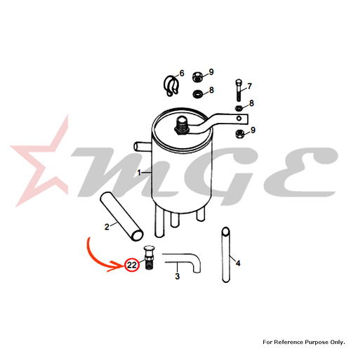 Breather Bolt For Royal Enfield - Reference Part Number - #500110/E