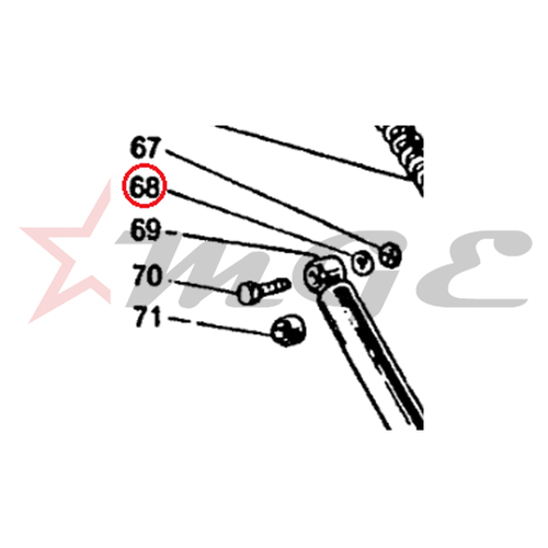 Lambretta GP200 - Washer For Shock Absorber - Reference Part Number - #83120060