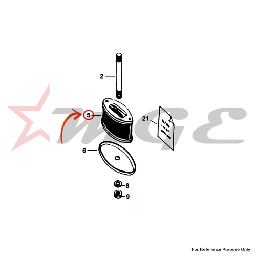 Air Filter Element For Royal Enfield - Reference Part Number - #112161