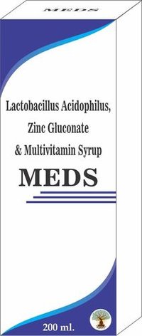 Lactobacillus Acidophilus, Zinc Gluconate, & Multivitamin Syrup