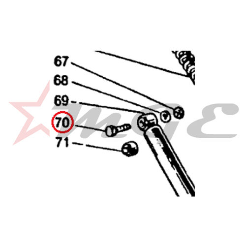 As Per Photo Lambretta Gp200 - Screw For Shock Absorber - Reference Part Number - #81408300