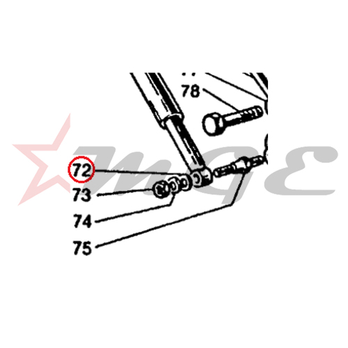 Lambretta GP200 - Washer For Front Fork Link Damper Stud - Reference Part Number - #83020605