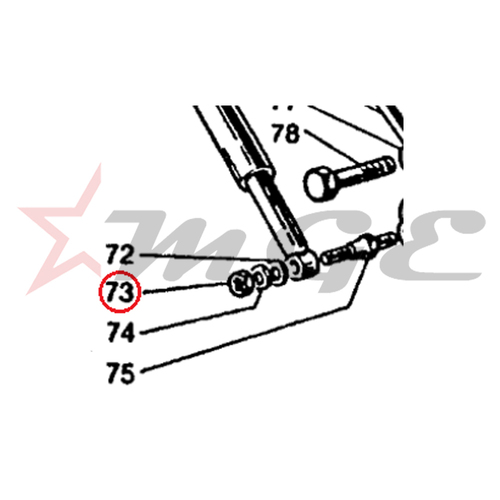 As Per Photo Lambretta Gp200 - Nut For Front Fork Link Damper Stud - Reference Part Number - #82128010