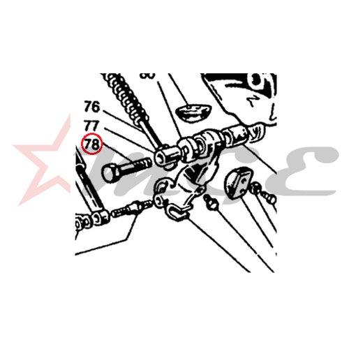 Lambretta GP 150/125/200 - Fork Link Bolt - Reference Part Number - #19060016