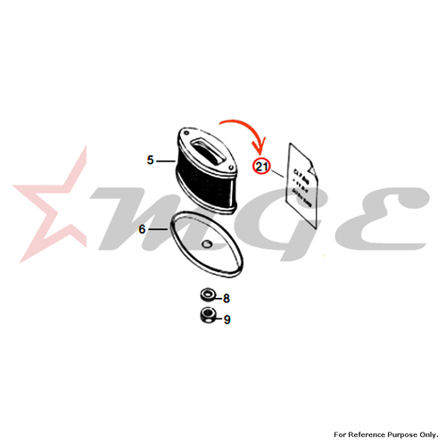 Sticker For Royal Enfield - Reference Part Number - #110414/A