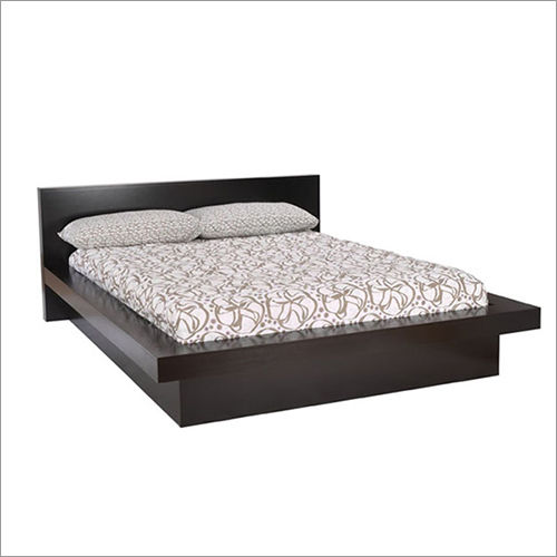 Durable Brown Wooden Bed